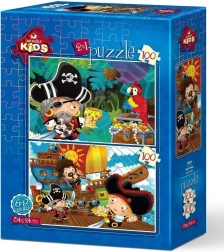 Puzzle Piraten 2×100 Teile