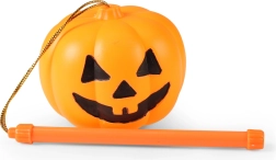 Leuchtender Halloween-Kürbis mit Griff
