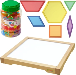 Masterkidz Panel LED Sensorikschrank Montessori Mosaik 140 Teile