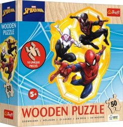 Holzpuzzle mit unregelmäßigen Formen SPIDER-MAN, 50 Teile (19,7 × 26,6 cm)