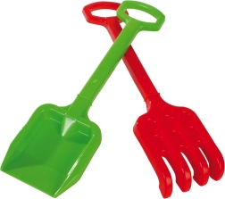 Schaufel und Harke für den Sandkasten