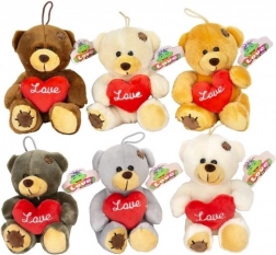Plüsch-Teddybär mit Herz Love 14 cm
