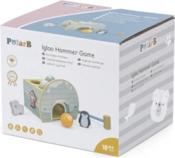 Viga PolarB Holzspiel Igloo mit Hammer, Figuren und Sortierer
