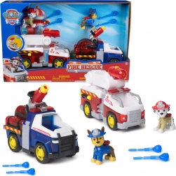 Paw Patrol Feuerwehr – Figuren Chase und Marshall mit Fahrzeugen und Wasserprojektilen