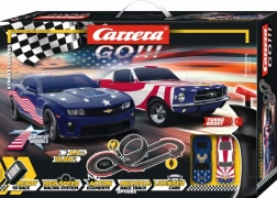 Carrera GO Street Legends Autorennbahn 1:43 mit Looping und amerikanischen Muscle Cars