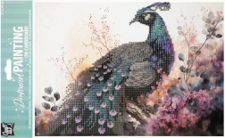 Diamantmalerei auf Platte – Pfau 29 × 21 cm