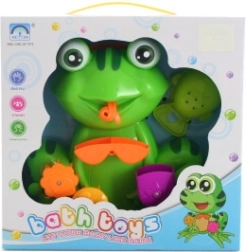 Wasserfrosch mit Saugnäpfen und Gießkanne in Fischform