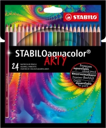 Set von Stabilo Aquacolor Arty Aquarell-Buntstiften 24 Stk.