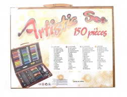 Holz-Malkoffer 150-tlg.