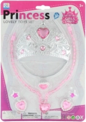 Prinzessinnen-Set – Krone, Halskette, Ohrringe und Ring