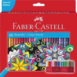 Klassische Holzfarbstifte FABER-CASTELL, 60 Stück