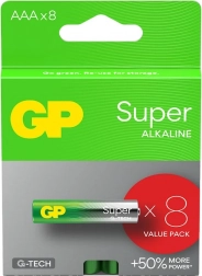 Alkalische Batterien AAA GP Super 8 Stk.