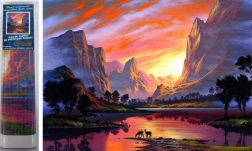 Diamantmalerei Bergtal