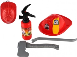 Kinder-Feuerwehrset mit Helm und Wasserfeuerlöscher