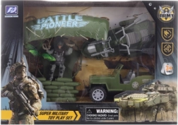 Militärset mit Fallschirmspringer, Jeep und Wasserscooter