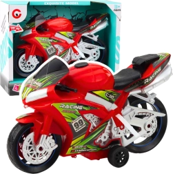 Rennmotorrad Spielzeug mit Licht- und Toneffekten rot