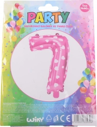 Aufblasbarer Ballon Zahl 1 mit Herzchen – Rosa