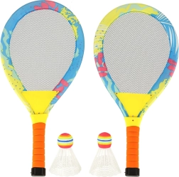 Leuchtende LED-Badminton-Schläger mit Federbällen