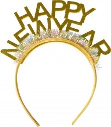 Haarreif Happy New Year gold
