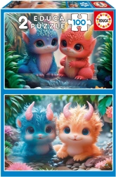 Educa Puzzle Niedliche Monster 2x100 Teile