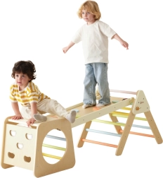 Holz-montessori-kletterset 5-in-1 classic world für kinder – indoor spiel- und trainingsset