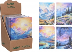 Liniertes Notizbuch 21 × 14,5 cm – Landschaft, 80 Seiten