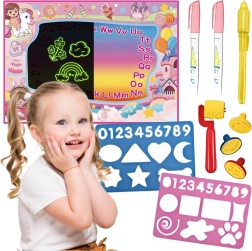 Woopie Wasser-Malunterlage 2-in-1 XXL 100 × 70 cm mit Leuchteffekt