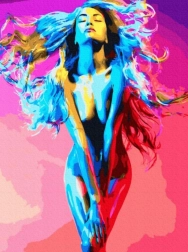 Diamantmalerei – Frau in Farben 30 × 40 cm