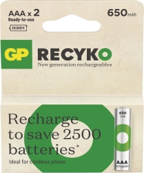 Wiederaufladbare Batterie AAA Ni-MH 650mAh - GP ReCyko