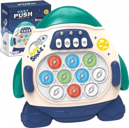 Elektronisches Anti-Stress-Spiel POP IT Rakete blau