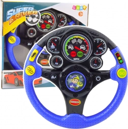 Interaktives Kinderlenkrad mit Licht- und Soundeffekten, blau