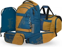 Schulset BAAGL Skate Max Duo: Rucksack, Federmäppchen, Beutel, Sporttasche und Bauchtasche