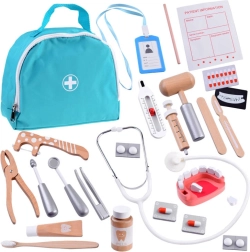 Holzzahnarzt-Set für kleine Zahnärzte mit Tasche