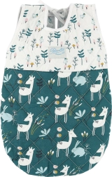 Schlafsack für Puppe 36–40 cm PETITCOLLIN, grün-weiß