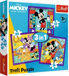 Puzzle 3-in-1 Mickey Mouse und Freunde (20, 36, 50 Teile) Trefl