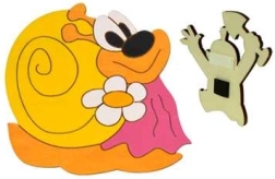 Holzdeko-Magnet Schneckenförmig