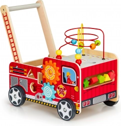 Holz-Lernlaufwagen mit Bauklötzen - Feuerwehrwagen ECOTOYS