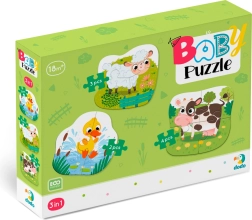 Dodo Kinderpuzzle Bauernhoftiere 3-in-1 (2, 3, 4 Teile)