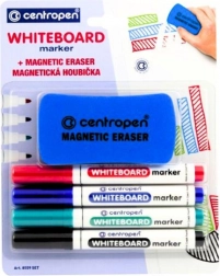 Whiteboard-Marker mit magnetischem Schwamm CENTROPEN, Set 4 Stück