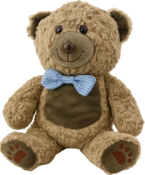 Plüsch-Teddybär mit blauem Schleifenfliege 30 cm