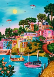 Puzzle TREFL Premium Plus Kunst der Farben: Syros, Griechenland, 1000 Teile