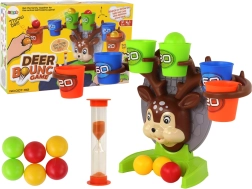 Geschicklichkeitsspiel Hirsch – Bälle in Becher werfen