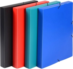 Kunststoff-Archivbox mit Gummiband A4 Classic blau
