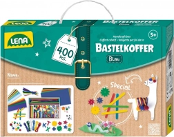 LENA Kreativkoffer für kleine Tüftler, blau – 400 Stk.