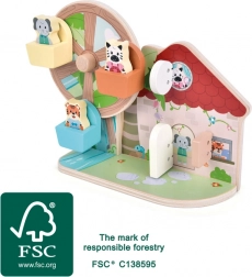 Holz-Motorikspielzeug mit Riesenrad Dschungelfreunde small foot