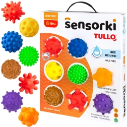 Sensorische Bälle TULLO – Set mit 8 Stück ohne Öffnungen