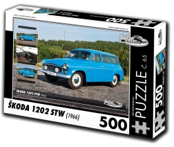 Puzzle Retro-Autos Škoda 1202 STW 500 Teile