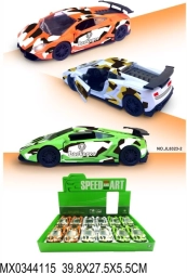 Metall-Sportwagenmodell LAEVEGOS mit zu öffnenden Türen und Rückziehantrieb