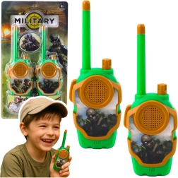 Kinder-Militär-Walkie-Talkies – Set mit 2 Stück, Reichweite 10 m