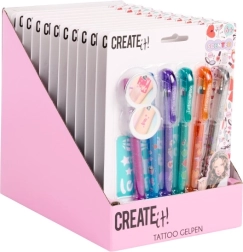 Tattoo-Set CREATE it! 6x duftender Stift mit Schablonen